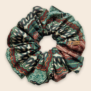 Batik Maxi Scrunchie Groen Rood