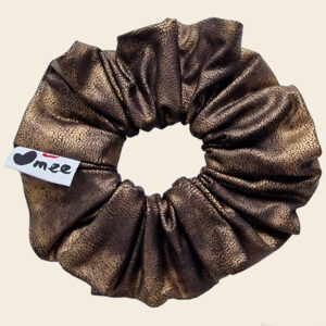 Katoen Midi Scrunchie Bruin Leer